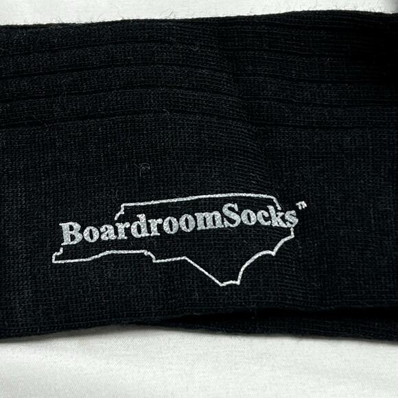 Boardroom Socks USA Black Mid Calf Merino Wool Blend Men’s Size 8-12 NWT - Picture 2 of 5